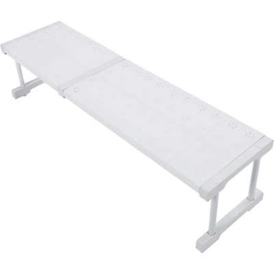 Uitschuifbare Kastplank Koolstofstaal ABS PP Kledingkast Opbergplank Kast Organizer Verhoger Rek voor Length 67-88cm / 26.4-34.6in