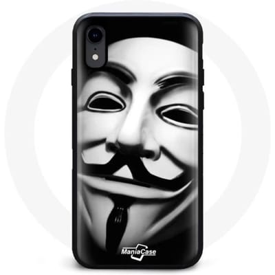 Coque - Anonymous - Iphone XR - Noir - Souple - Protection contre les chocs