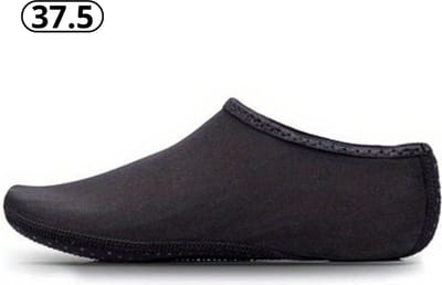 Livano Waterschoenen Voor Kinderen & Volwassenen - Aqua Shoes - Aquaschoenen - Afzwemschoenen - Zwemles Schoenen - Zwart - Maat 37.5