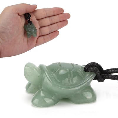 Kristallen Hanger Natuurlijk Gesneden Schildpad Groen Sieraden Ketting met Lanyard voor Mannen Vrouwen Decoratie Geluk Cadeau gray