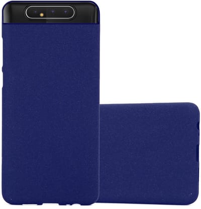Cadorabo Hoesje geschikt voor Samsung Galaxy A80 / A90 4G in FROST DONKER BLAUW - Beschermhoes gemaakt van flexibel TPU silicone Case Cover