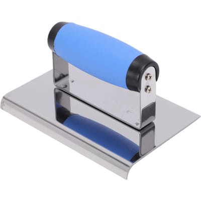 Bordureuse à béton manuelle en acier inoxydable pour coins extérieurs, outil spatule incurvée pour finition des cloisons sèches R8 98mm