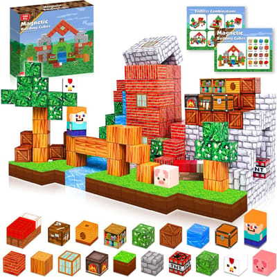 Dutchers® Magnetische Bouwstenen - 100 Bouwblokken - Montesorri Speelgoed - Magnetisch Stapelspeelgoed - Cadeau