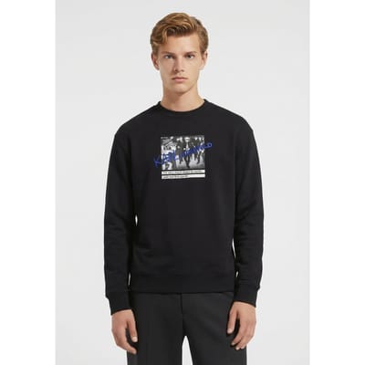 Karl Lagerfeld Black Sweat Crewneck Maat: M | Sweaters Outlet | Heren | Zwart