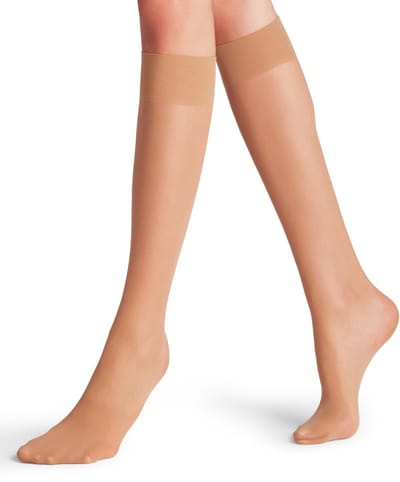 FALKE Matt Deluxe eenkleurig materiaal transparant 20 DEN kniekousen dames transparant - maat 35-38