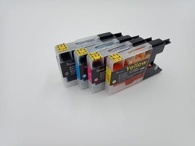 KATRIZ® huismerk inkt voor|Brother 1240XL/1280XL| 1x black +1x Cyan +1x Magenta+1x Yellow| ( 4stuks)