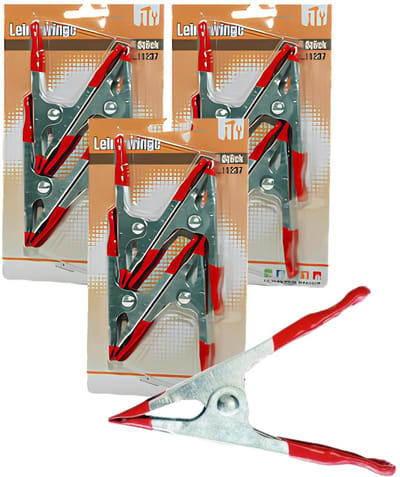 Humbert Hobby zeilklemmen - 12x stuks - metaal - 10 cm - DHZ klemmetjes - vastzetten van doeken - camping - kraampje