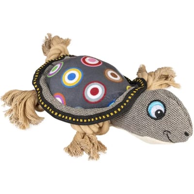 Duvoplus - Speelgoed Voor Dieren - Hond - Canvas Schildpad 27x21x10cm Grijs - 1st