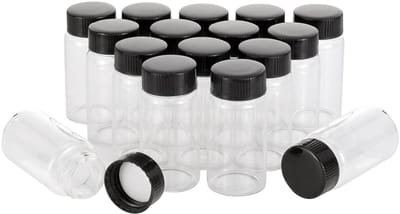 Set van 16 heldere 25ml monsterflesjes met schroefdop - Ideaal voor laboratoriumtests, reizen en opslag
