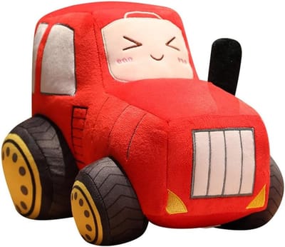 Pluche Tractor Kussen 30cm - Schattige Truck Speelgoed voor Kinderen, Perfect als Cadeau voor Verjaardag en Feestdagen