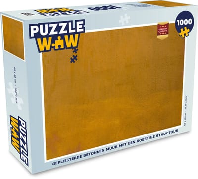 Puzzel Gepleisterde betonnen muur met een roestige structuur - Legpuzzel - Puzzel 1000 stukjes volwassenen