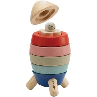 Plan Toys stapeltoren raket 18 mnd+