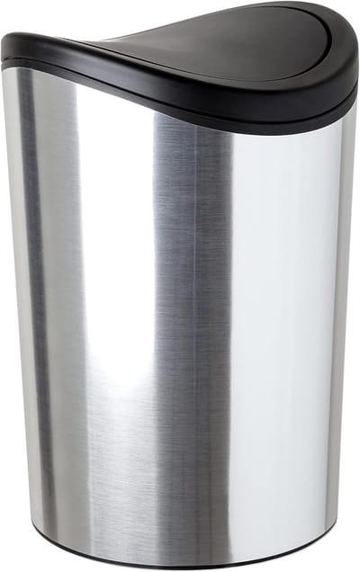 Kleine Keuken- of Badkamer Afvalemmer met Kantelklep - 6 Liter Inhoud