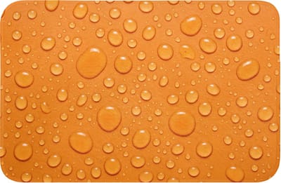 WC mat 60x40 cm - Antislip - Water - Druppels - Oranje - Toiletmat - Vloermat - Douchemat - Toilet tapijt - Toiletmatten