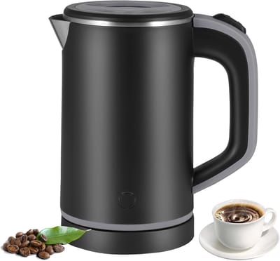Waterkoker - 800ml Mini Reiskoker - 600W & 304 RVS - Met Automatische Uitschakeling - Voor Thee, Koffie & Melk - Veilig & Draagbaar voor Thuis & Reizen