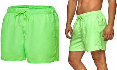 Zagano - Zwemshort heren - Maat L - Neongroen - Lange zwembroek heren - Sneldrogend - Sport zwembroek - Zwembroek voor het zwembad