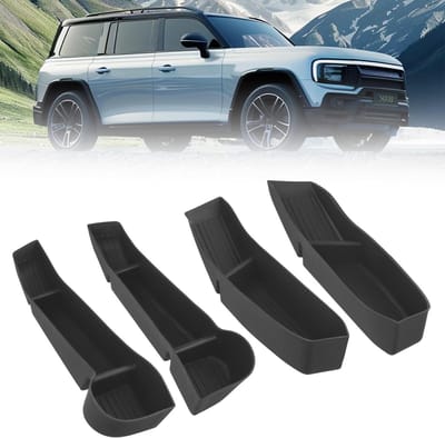 4-delige Auto Deur Organizer Opbergdoos, Praktische Auto Accessoires voor Tesla Model Y, Ruimtebesparend en Handig