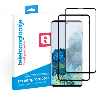 Samsung Galaxy S20 screenprotector gehard glas Case Friendly