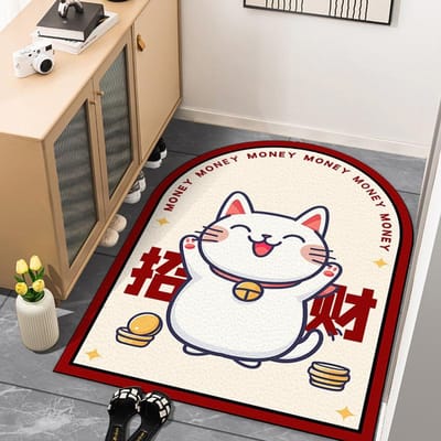 Katten deurmat Huishoudelijke deurmat Is Niet Carmen Vuilafstotend Slijtvast Makkelijk te onderhouden Veranda mat Waterdicht 40 * 60CM leather