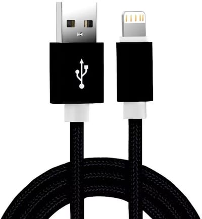 Oplaadkabel 1 Meter - USB A naar 8-pins kabel Geschikt voor: iPhone XR / XS MAX / X & XS / 8 & 8 Plus / 7 & 7 Plus / 6 & 6s & 6 Plus & 6s Plus / iPad - zwart