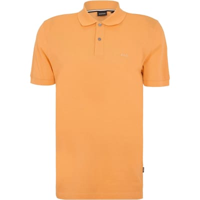 Boss Heren Pallas Katoenen Regular Polo Shirt (Middel Oranje)