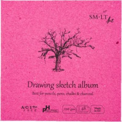 SMLT Schetsboek Tekenen Vierkant - 14 cm, 48 vel, 120gr FSC papier