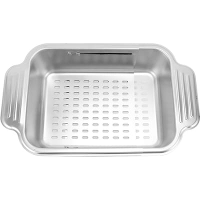 Uitbreidbaar Afwasrek RVS Boven Spoelbak Afdruiprek Mand Plank voor Keuken gray