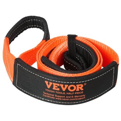 VEVOR sleepkabel, 7,6 cm x 2,4 m, sleepkabel van polyester met een breeksterkte van 16329 kg, verlengkabel voor lierkabels, offroad slepen en bergen,