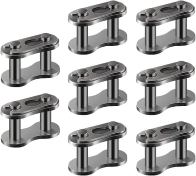 Dailygoody - 8st Chain Master Links - Heavy Duty Vervanging - Zilver - Ketting Connector Links - Geschikt voor Fiets Mini Bike Karting Scooter