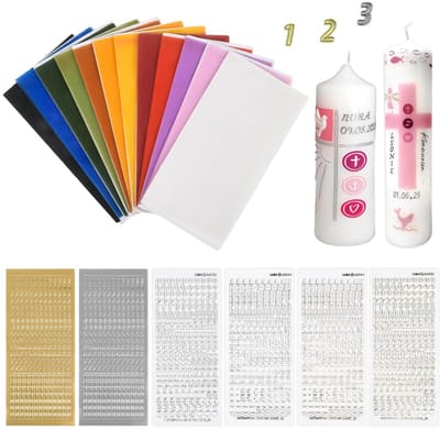 12 kleuren wasplaten doopkaars zelf maken set wasplaten om kaarsen te versieren