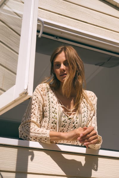Summer Pullover E25102 | Beige - Beige / XXS