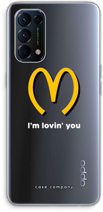 Case Company® - Hoesje geschikt voor Oppo Find X3 Lite hoesje - I'm lovin' you - Soft Cover Telefoonhoesje - Bescherming aan alle Kanten en Schermrand