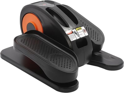 Elektrische Crosstrainer - Ondertafelapparaat Fitness - Zittend Trainen - 5 Weerstanden - 44x36x22cm - Oranje