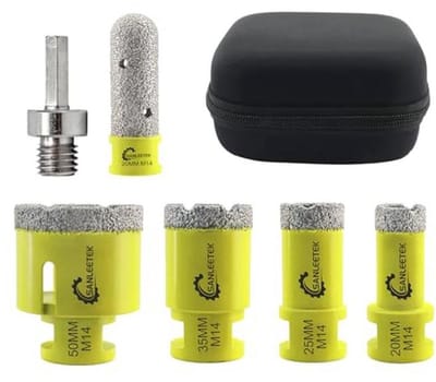 Diamant boorkronen set - 6 stuks voor keramische tegels, porselein, graniet en marmer