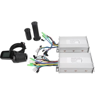 Dubbele Aandrijving 36 48V 500W Elektrische Scooter Fiets Motor Controller 886 Halve Handvat LCD Display black