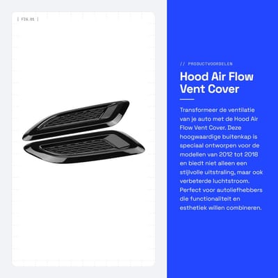 Dailygoods- Ventilatiekap Buitenkap - Ventilatieopeningen - Air Flow Vent Cover - Auto Accessoire - 32 x 10 cm - 1 Paar (Zwart) - Luchtrooster
