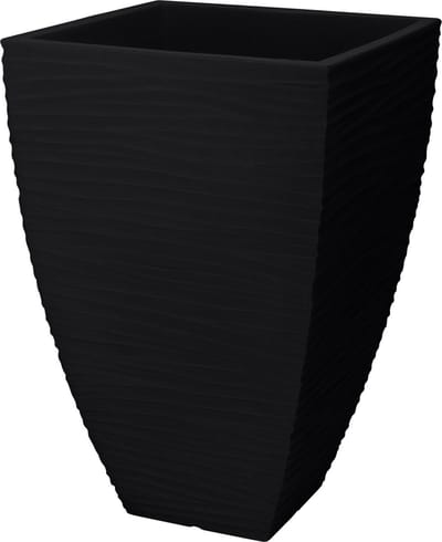 Pro Garden Plantenpot/bloempot Dunes - Tuin - stevig kunststof - antraciet - D40 x H60 cm - Voor buiten