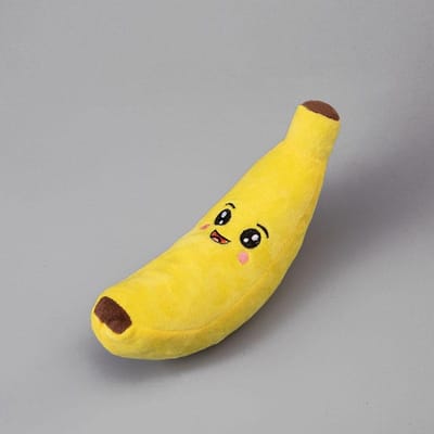 Piepende Banaan Pluche Hondenspeeltje Duurzaam Kauw Molaire Interactief Huisdier Speeltje Voor Puppy Kleine Middelgrote Honden Zelfspelende Benodigdheden geel