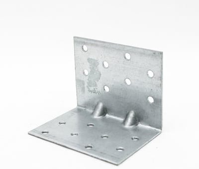 Hoekconnector Metaal - Hoekbeugel Montage - Houtconstructie Versterken - Gegalvaniseerd Staal - 80x80x40 mm - Zilver