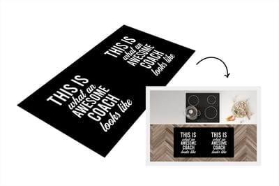 Keukenloper - Loper keuken - Awesome - Coach - Quotes - 120x60 cm - Keukenloper vinyl