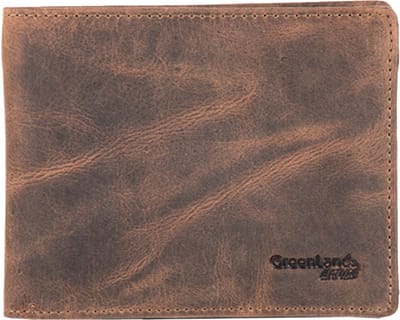 Greenland Nature Montana portemonnee leer 12,5 cm - Jongens - Horizontaal - natur