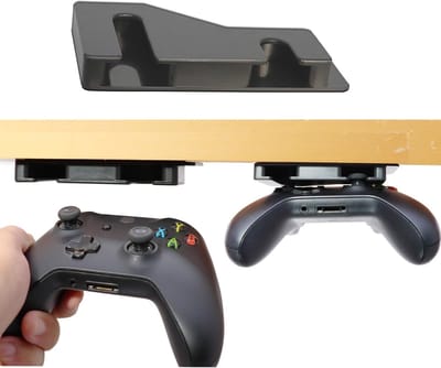 CLUTCHR – Controllerhouder Xbox & Switch Pro – Onder Bureau – Zelfklevend Zonder Boren – Voor Xbox Series X/S, One, 360 & Nintendo Switch Pro – Zwart