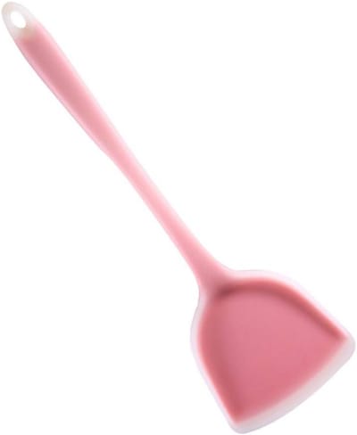 Siliconen Wokspatel - Keukenspatel Anti-aanbak - Koken en Braden - Naadloos Hittebestendig Ontwerp - 32.4 cm - Roze