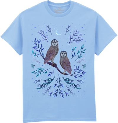 Uilen Owls In The Moonlight The Coloured House T-shirt M