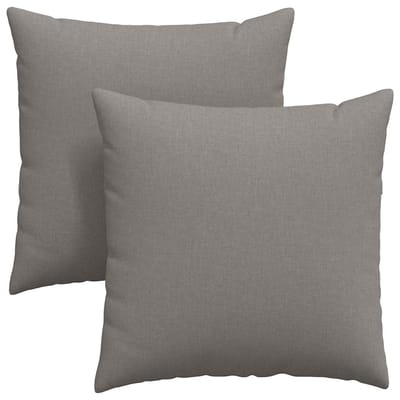vidaXL - Zitkussens - 2 - st - Stof - Taupe - 80 - x - 80 - cm