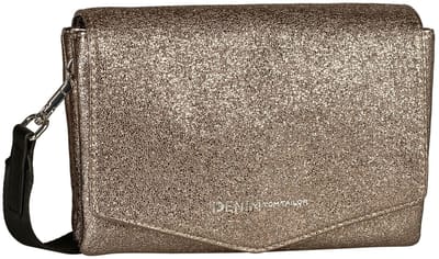 TOM TAILOR schoudertas koppeling Quinn Flap Bag No Zip Metallic Taupe brons