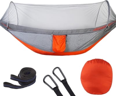 Hangmat met Klamboe - Dubbele Hangmat - Kamperen Tuinieren - Vlakker Slaapoppervlak - 290x140 Cm - Groen