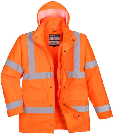 Portwest Hi-Vis 4-in-1 Verkeersjack S468 - Oranje - 4XL