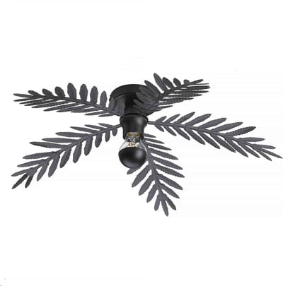 Plafondlamp Palm 5 bladen Ø 60 cm zwart