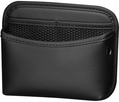 Dailygoods- Zijtas Organizer - Duurzaam Leer - Mobiele Telefoonhouder - Opbergdoos Auto - Geschikt voor Universele Auto's - Afmetingen 18,5 x 15,5 x 5,5 cm - Autodeur Organizer